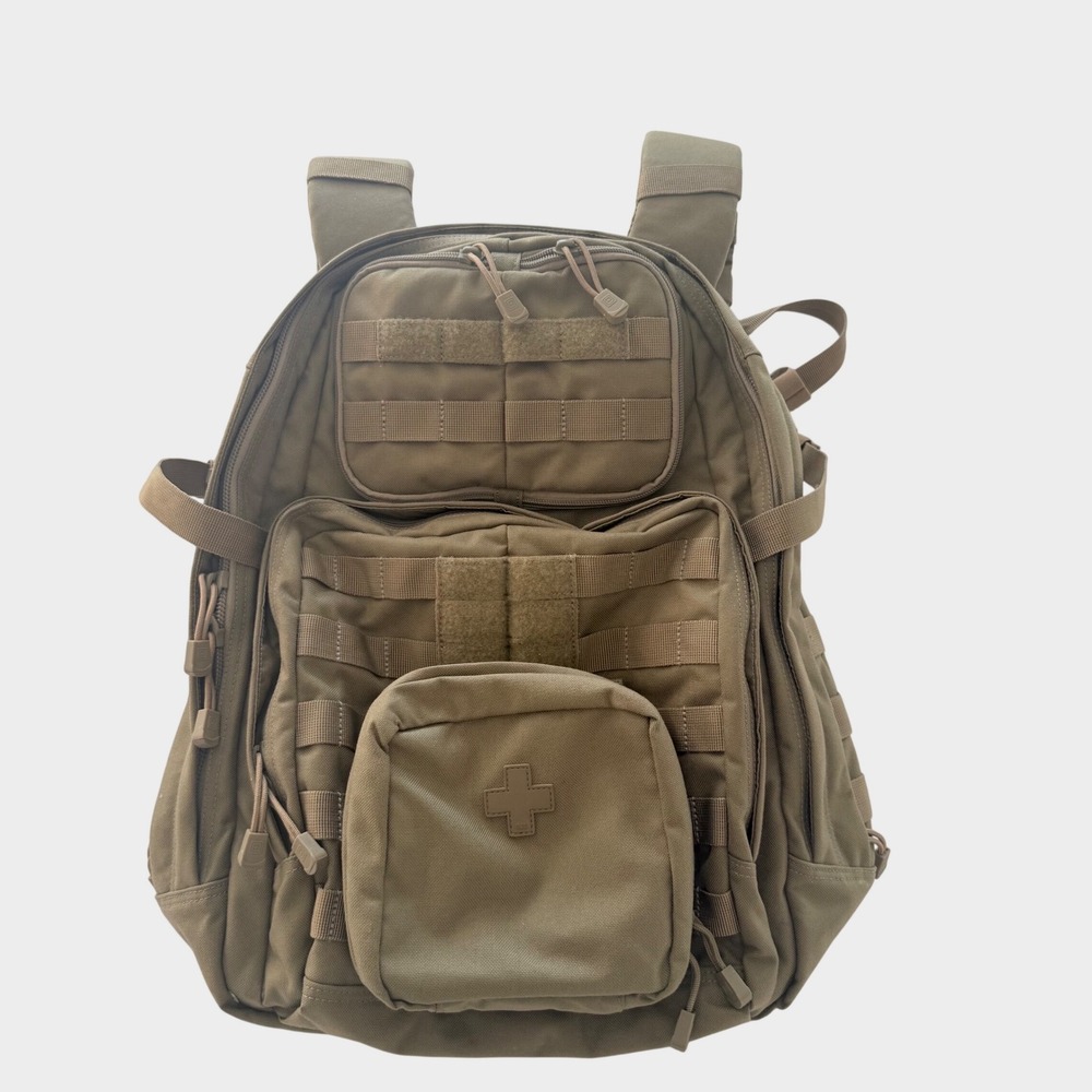 5.11 Tactical RUSH24 Backpack 58601 Tan Kangaroo MOLLE w/ 58715 Med Pouch